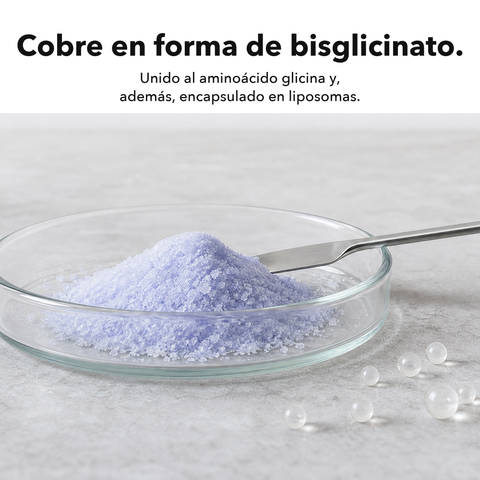 Cobre Liposomal: Cobre en forma de bisglicinato