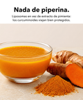 Extracto de Cúrcuma Liposomal (Cápsulas): Nada de piperina