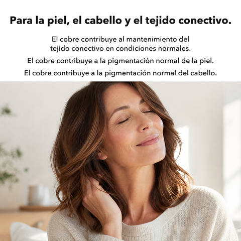 Cobre Liposomal: Para la piel, el cabello y el tejido conectivo