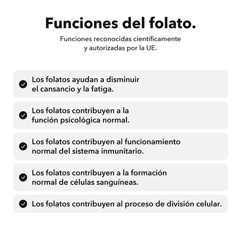 Inositol + 5-MTHF Liposomal: Funciones del folato