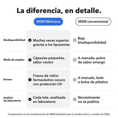 MSM Liposomal: La diferencia, en detalle