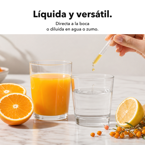 Vitamina C+Zinc Liposomal: Líquida y versátil