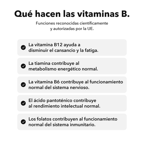 Complejo de Vitaminas B Liposomal: Qué hacen las vitaminas B