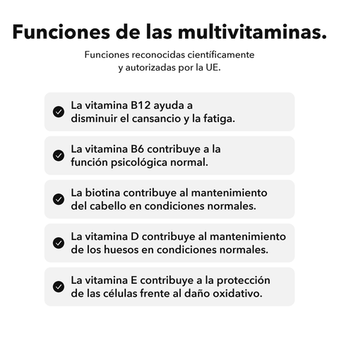 Multivitaminas Liposomales: Funciones de las multivitaminas