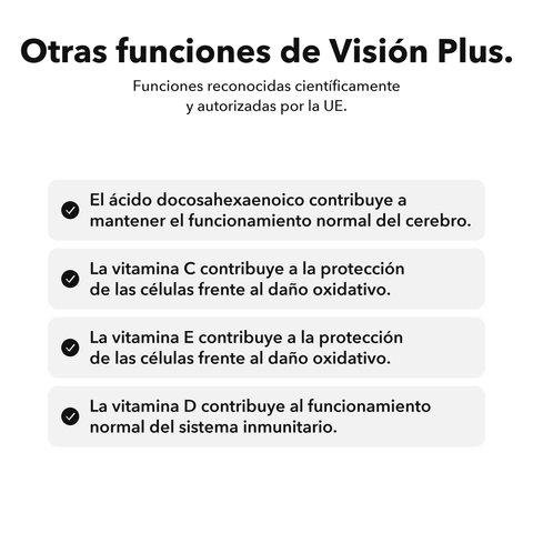 Visión Plus: Otras funciones de Visión Plus