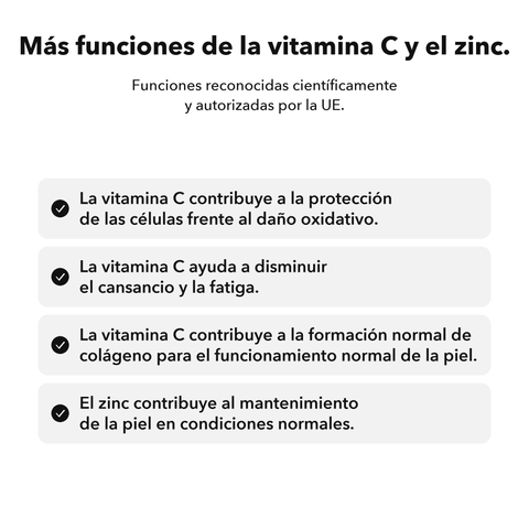 Vitamina C+Zinc Liposomal: Más funciones de la vitamina C y el zinc