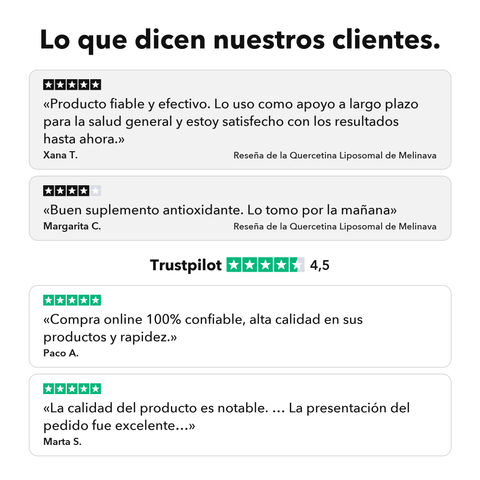 Quercetina Liposomal: Lo que dicen nuestros clientes