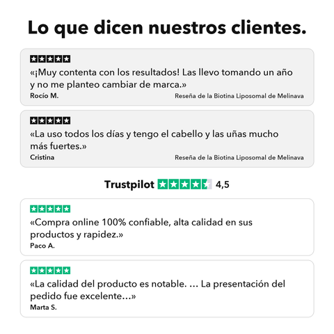 Biotina Liposomal: Lo que dicen nuestros clientes