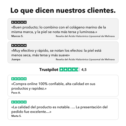 Ácido Hialurónico Liposomal: Lo que dicen nuestros clientes