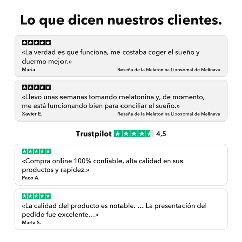 Melatonina Liposomal: Lo que dicen nuestros clientes