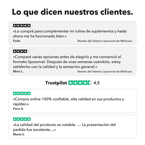 Selenio Liposomal: Lo que dicen nuestros clientes