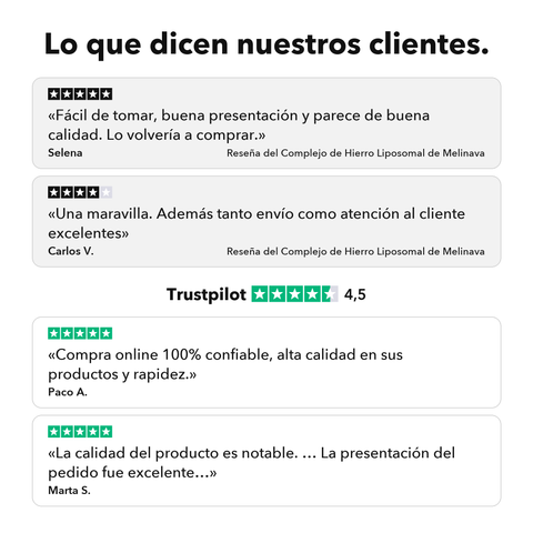 Complejo de Hierro Liposomal: Lo que dicen nuestros clientes