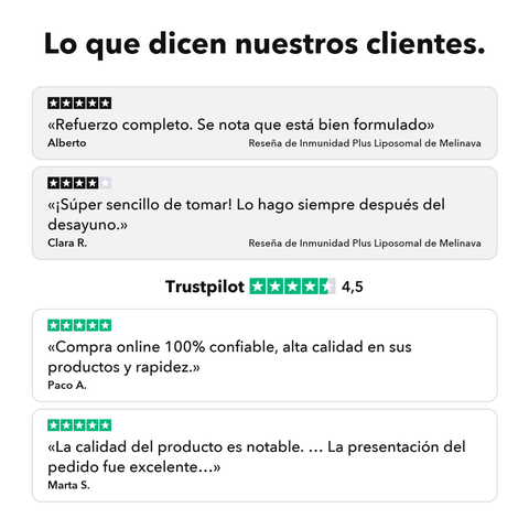 Inmunidad Plus Liposomal: Lo que dicen nuestros clientes