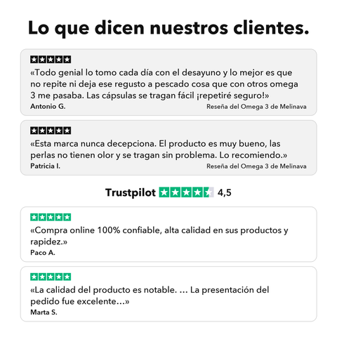 Omega 3: Lo que dicen nuestros clientes