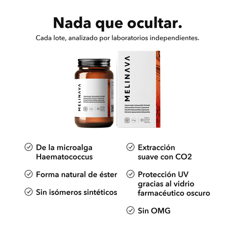 Extracto de Astaxantina Liposomal: Nada que ocultar