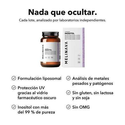 Inositol + 5-MTHF Liposomal: Nada que ocultar