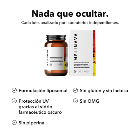 Extracto de Cúrcuma Liposomal (Cápsulas): Nada que ocultar