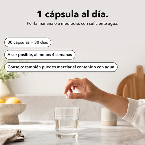 Coenzima Q10 Liposomal: 1 cápsula al día