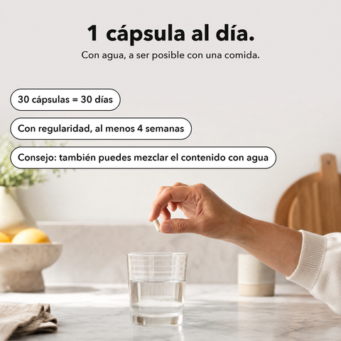 Ashwagandha Liposomal (Cápsulas): 1 cápsula al día