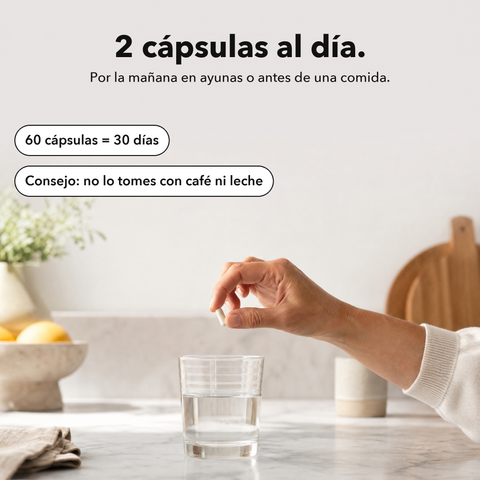 Complejo de Hierro Liposomal: 2 cápsulas al día