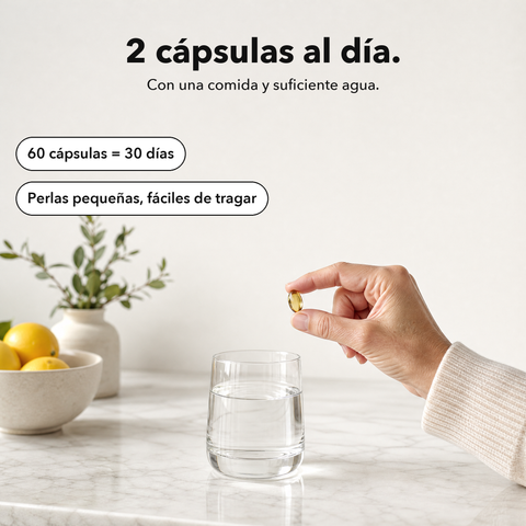 Omega 3: 2 cápsulas al día